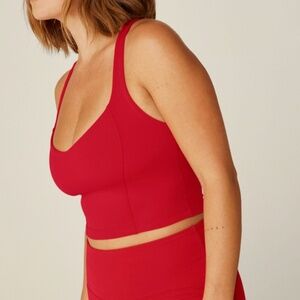 POWERBEYOND™ Intensity Racerback Cropped Tank (Retro Red)